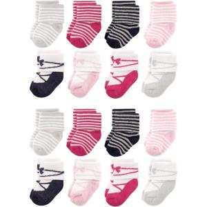 image:imageLuvable Friends Unisex Baby Baby Cotton Rich Terry Socks 16PackStripe Ballet