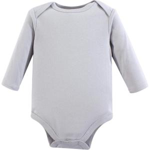 image:imageLuvable Friends Unisex Baby Cotton BodysuitsGray Longsleeve