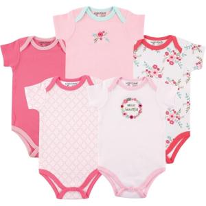 image:imageLuvable Friends Unisex Baby Cotton BodysuitsPink Floral