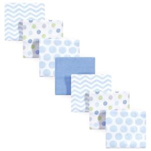 image:imageLuvable Friends Unisex Baby Cotton Flannel Receiving Blankets Koala 7Pack One SizeBlue Dots 7pack