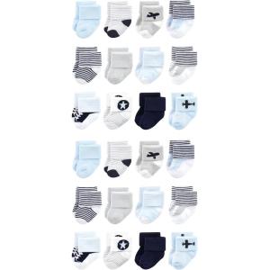 image:imageLuvable Friends Unisex Baby Cotton Rich Baby Terry Socks 24PackAirplane