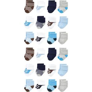 image:imageLuvable Friends Unisex Baby Cotton Rich Baby Terry Socks 24PackBlue Navy Sneakers