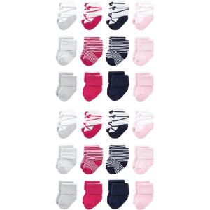 image:imageLuvable Friends Unisex Baby Cotton Rich Baby Terry Socks 24PackStripe Ballet