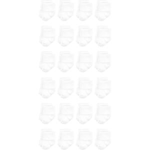 image:imageLuvable Friends Unisex Baby Cotton Rich Baby Terry Socks 24PackWhite