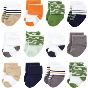 image:imageLuvable Friends Unisex Baby Newborn and Baby Terry SocksCamo 12pack