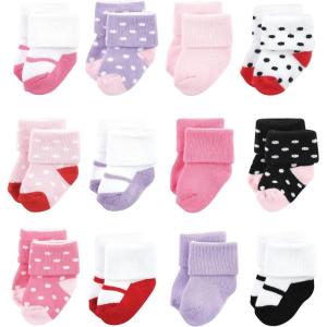 image:imageLuvable Friends Unisex Baby Newborn and Baby Terry SocksCoral Lilac Mary Janes
