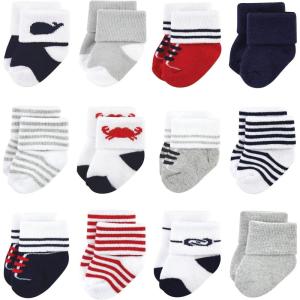 image:imageLuvable Friends Unisex Baby Newborn and Baby Terry SocksNautical 12pack