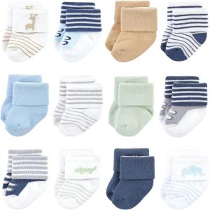 image:imageLuvable Friends Unisex Baby Newborn and Baby Terry SocksSafari 12pack