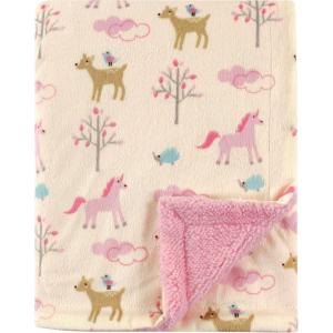 image:imageLuvable Friends Unisex Baby Plush Blanket with Sherpa Back Yellow Floral One SizeMagical Forest