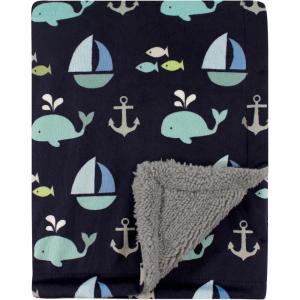 image:imageLuvable Friends Unisex Baby Plush Blanket with Sherpa Back Yellow Floral One SizeOcean