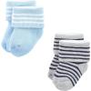 image:imageLuvable Friends Baby Newborn and Baby Terry SocksMint Navy Stripes 12pack