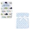 image:imageCoral Fleece amp Fleece Blanket 2PackBlue HexagonTurtles