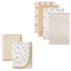 image:imageCotton Receiving Blanket 2Pack amp Flannel Receiving Blanket 4PackTan DotsChevron