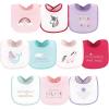 image:imageLuvable Friends Unisex Baby Cotton Terry Drooler Bibs with Fiber FillingUnicorns and Mermaids