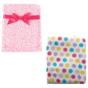 image:imageCoral Fleece amp Fleece Blanket 2PackPink RosePink Dots