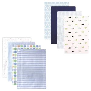 image:imageFlannel Receiving Blanket 8PackBlue DotsTurtles