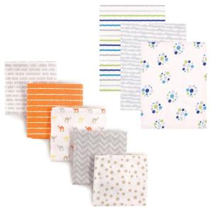 image:imageFlannel Receiving Blanket 8PackBoy PawsCamel