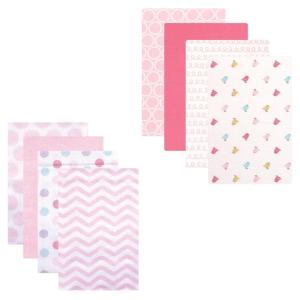 image:imageFlannel Receiving Blanket 8PackPink ChevronBirdies