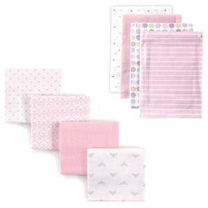 image:imageFlannel Receiving Blanket 8PackPink DotsGarden
