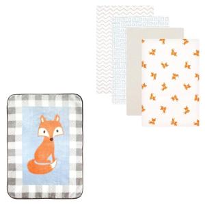 image:imageHigh Pile Blanket amp Flannel Blanket 4PackFox