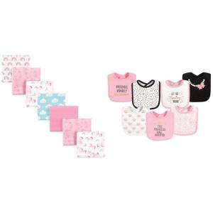 image:imageLuvable Friends Baby Blankets 7Pack and Hudson Baby Bibs Princess Pack