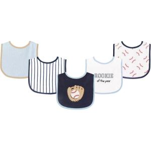 image:imageLuvable Friends Baby Cotton Terry Drooler Bibs with PEVA Back Transportation One SizeBaseball