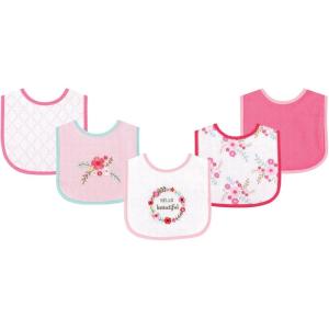 image:imageLuvable Friends Baby Cotton Terry Drooler Bibs with PEVA Back Transportation One SizeFloral