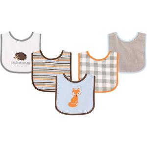 image:imageLuvable Friends Baby Cotton Terry Drooler Bibs with PEVA Back Transportation One SizeFox