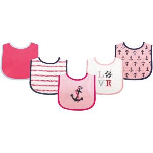 image:imageLuvable Friends Baby Cotton Terry Drooler Bibs with PEVA Back Transportation One SizeGirl Nautical