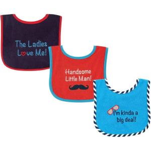 image:imageLuvable Friends Baby Cotton Terry Drooler Bibs with PEVA Back Transportation One SizeHandsome
