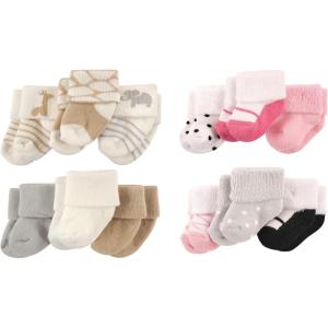 image:imageLuvable Friends Baby Cotton Terry Socks BundleSafari Pink Black