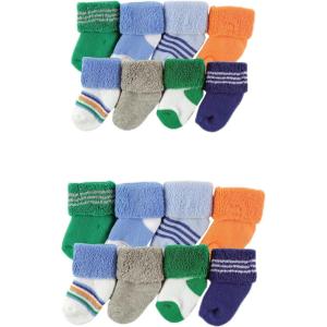 image:imageLuvable Friends Baby Grow with Me Cotton Terry SocksBlue Green 16pack