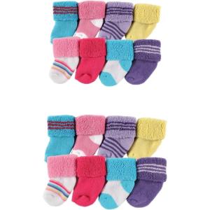 image:imageLuvable Friends Baby Grow with Me Cotton Terry SocksMulticolor Pink 16pack