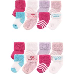 image:imageLuvable Friends Baby Grow with Me Cotton Terry SocksPink Dad
