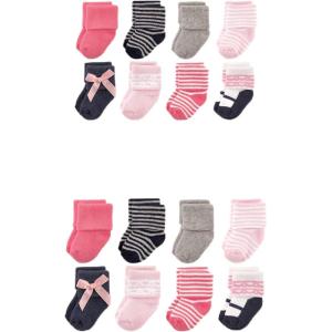 image:imageLuvable Friends Baby Grow with Me Cotton Terry SocksPink Scroll 16pack