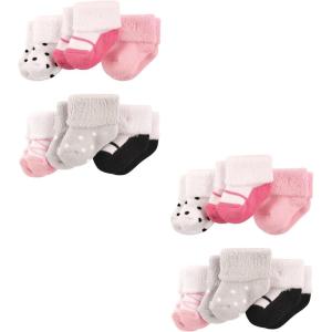 image:imageLuvable Friends Baby Newborn and Baby Socks Multipack SetPink Black Shoes 12piece