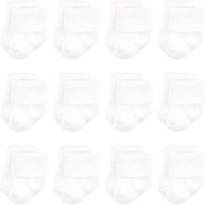 image:imageLuvable Friends Baby Newborn and Baby Terry SocksWhite 12pack