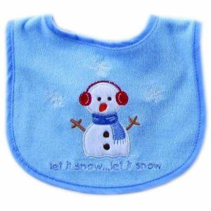 image:imageLuvable Friends Christmas Embroidered Bib Let It SnowLet It Snow