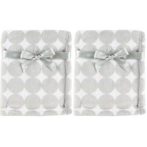 image:imageLuvable Friends Unisex Baby Coral Fleece Blanket Gray Dot One Size Pack of 2