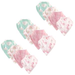 image:imageLuvable Friends Unisex Baby Cotton Bandana Bibs Wild amp Free 12Pack One SizeUnicorn 12pack