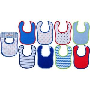 image:imageLuvable Friends Unisex Baby Cotton Terry Bibs Blue Orange One SizeBlue