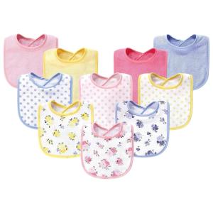 image:imageLuvable Friends Unisex Baby Cotton Terry Bibs Blue Orange One SizeFloral