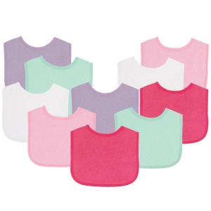 image:imageLuvable Friends Unisex Baby Cotton Terry Bibs Blue Orange One SizeGirl Solid Mint