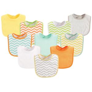 image:imageLuvable Friends Unisex Baby Cotton Terry Bibs Blue Orange One SizeNeutral Chevron