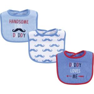 image:imageLuvable Friends Unisex Baby Cotton Terry Drooler Bibs with Fiber FillingBoy Daddy