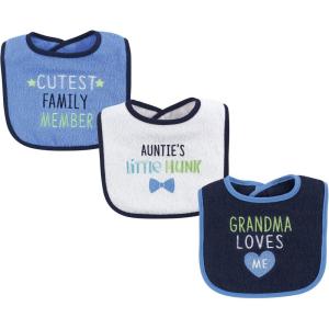 image:imageLuvable Friends Unisex Baby Cotton Terry Drooler Bibs with Fiber FillingBoy Family