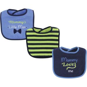 image:imageLuvable Friends Unisex Baby Cotton Terry Drooler Bibs with Fiber FillingBoy Mommy
