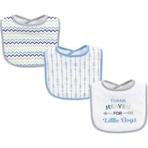 image:imageLuvable Friends Unisex Baby Cotton Terry Drooler Bibs with Fiber FillingBoy Thank Heaven