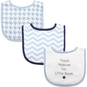 image:imageLuvable Friends Unisex Baby Cotton Terry Drooler Bibs with Fiber FillingBoy Thank Heaven 3pack