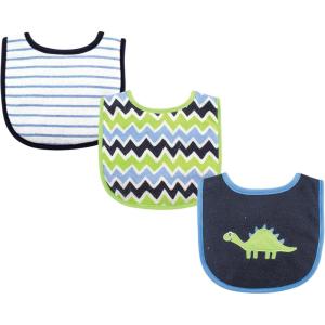image:imageLuvable Friends Unisex Baby Cotton Terry Drooler Bibs with Fiber FillingDinosaur